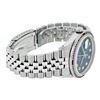 Image 5 : Rolex Mens SS Blue Vignette Diamond & Ruby Channel Set Diamond Datejust Wristwat