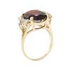 Image 4 : 10.20 ctw Garnet and Diamond Ring - 14KT Yellow Gold