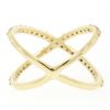 Image 5 : 14k Yellow Gold 0.50 ctw Round Brilliant Diamond Simple X Ex Cross Band Ring