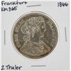 1866 2 Thaler Frankfurt KM365 Silver Coin