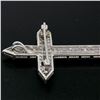 Image 6 : Platinum 1.56 ctw Round Baguette Diamond & Trillion Ruby Cross Pendant Pin Brooc