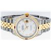 Image 5 : Rolex Mens 2 Tone 14K MOP Roman & Ruby Channel Set Diamond Datejust Wristwatch