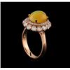 Image 4 : 2.27 ctw Opal and Diamond Ring - 14KT Rose Gold