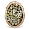 Image 1 : 14k Rose Gold 1.21CTW Diamond and Multicolor Dia Pendant, (I1/I)