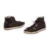 Burberry Black Patent Leather High Top Lace Front Sneakers 36