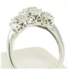 Image 5 : 14k Solid White Gold VS F 1.25Ctw 3 Round Cluster Diamond Ring Band