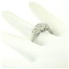 Image 7 : 14k Solid White Gold VS F 1.25Ctw 3 Round Cluster Diamond Ring Band