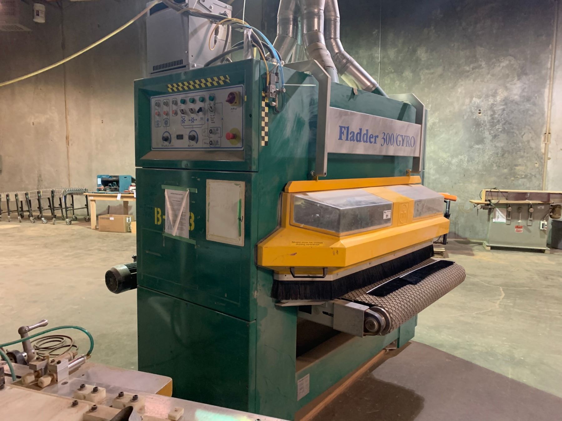 FLADDER 300/GYRO 1300MM, 3X460 V, 60HZ, 63 AMP DEBURRING MACHINERY WITH ...