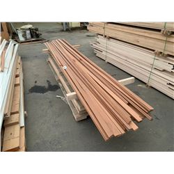 STACK OF ASSORTED SOLID WOOD TRIM