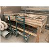 Image 1 : 2 GREEN MOBILE CONVEYOR CARTS & LARGE WHITE CONVEYOR SYSTEM