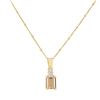 Image 1 : 14KT Yellow Gold 2.13 ctw Morganite and Diamond Pendant With Chain