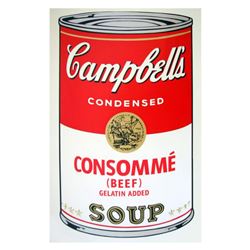 Andy Warhol "Soup Can 11.52 (Consomme)" Silk Screen Print from Sunday B Morning.