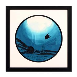 Wyland -"Tropical Fish" Framed Original Watercolor Painting, Hand Signed with Certificate of Authent