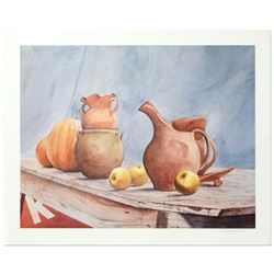 William Nelson,  Pottery Still Life  Limited Edition Lithograph, Numbered and Hand Signed by the Art