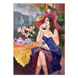 Isaac Maimon -  Pleasure Cafe  Original Acrylic Painting on Canvas, Hand Signed with Certificate of 