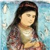 Image 2 : "Aleut Child" Limited Edition Lithograph by Edna Hibel (1917-2014), Numbered and Hand Signed with Ce