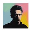 Image 1 : Steve Kaufman (1960-2010), "James Dean" Hand Painted Unique Variation Hand Pulled Silkscreen on Canv