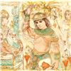 Image 2 : "Aida" Limited Edition Lithograph (38" x 27") by Edna Hibel (1917-2014), Numbered and Hand Signed wi