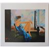 Image 1 : Alexander Borewko- Original Serigraph on Paper "Lady In Blue"