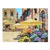 Image 1 : Howard Behrens (1933-2014), "Siena Flower Market" Limited Edition on Canvas, Numbered and Signed wit