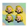 Image 1 : Steve Kaufman (1960-2010), "4 Marilyn Monroes" Hand Painted Limited Edition Silkscreen on Canvas, Nu