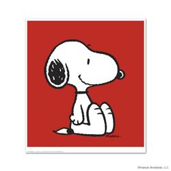 Peanuts, "Snoopy: Red" Hand Numbered Limited Edition Fine Art Print with Certificate of Authenticity