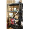 Image 1 : 5 shelf plastic shelving 75"T x 36"W (contents not included)