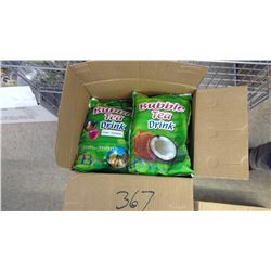 Case of bubble tea drink (taro flavour)