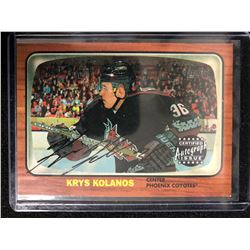 KRYS KOLANOS SIGNED TOPPS HERITAGE HOCKEY CARD