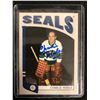 Image 1 : CHARLIE HODGE SIGNED VINTAGE SEALS HOCKEY CARD