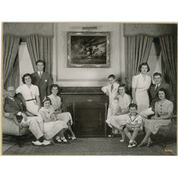 Original 1938 Fabian Bachrach Portrait of the Kennedy Family at Home in Bronxville, New York