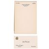 Image 1 : John F. Kennedy Congressional Calling Card and Full Stationery Pad