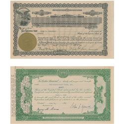 John F. Kennedy 1947 Signed Stock Certificate