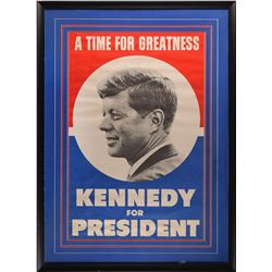 John F. Kennedy 1960 Signed Oversized Campaign Poster (Framed 62? x 41?)