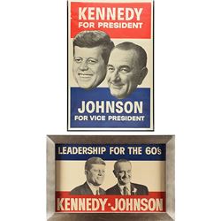 John F. Kennedy Lot of (2) 1960 Presidential Campaign Posters