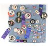 Image 1 : John F. Kennedy Memorabilia Collection: Pins, Cards, Masks, and Tapestry