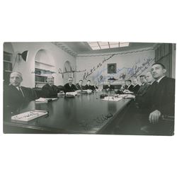 John F. Kennedy and Cabinet Oversized Signed Photograph