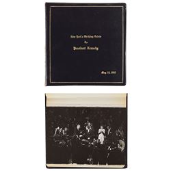 John F. Kennedy NYC Madison Square Garden Birthday Salute Leather-bound Photo Book