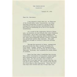 John F. Kennedy 1962 Typed Letter Signed with Nuclear Weapon Build-up Content