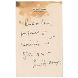 John F. Kennedy Autograph Letter Signed as President (as "Louis B. Mayer") to Peter Lawford