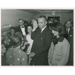 Lyndon B. Johnson Oath of Office Pair of (2) Original Photographs Signed by Cecil Stoughton