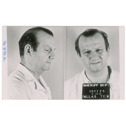 Jack Ruby Signed Fingerprint Card and Mug Shots