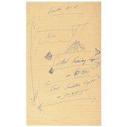 Ted Kennedy Handwritten Notes on Death of RFK and Press Photo