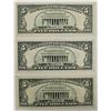 Image 2 : THREE 1988-A $5.00 FEDERAL RESERVE STAR NOTES