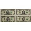 Image 1 : FOUR 1988-A $5.00 FEDERAL RESERVE STAR NOTES: