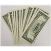 Image 2 : SET OF 12 $5.00 1995 FEDERAL RESERVE NOTES