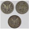 Image 2 : 1887-O, 1880-O, AND 1885-O MORGAN SILVER DOLLARS