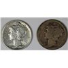 Image 1 : TWO MERCURY DIMES: