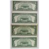 Image 2 : (4) 1950-E $5.00 FEDERAL RESERVE NOTES