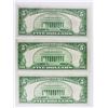 Image 2 : (3) 1928-B $5.00 U.S. NOTES